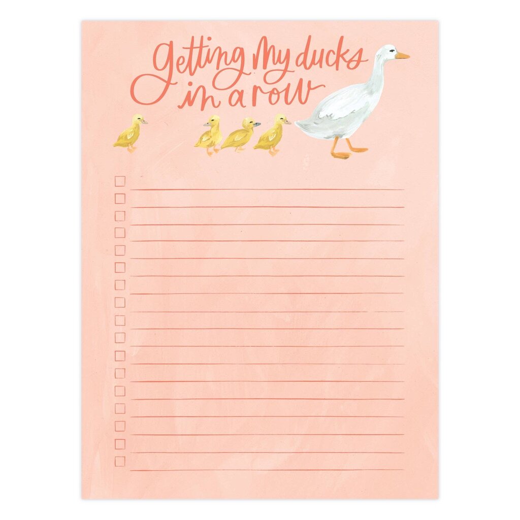 Ducks In a Row Notepad