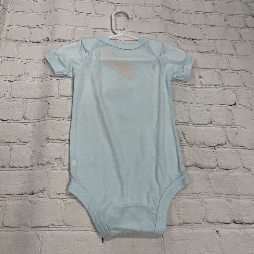 Blue Short Sleeved Puffin Onesie