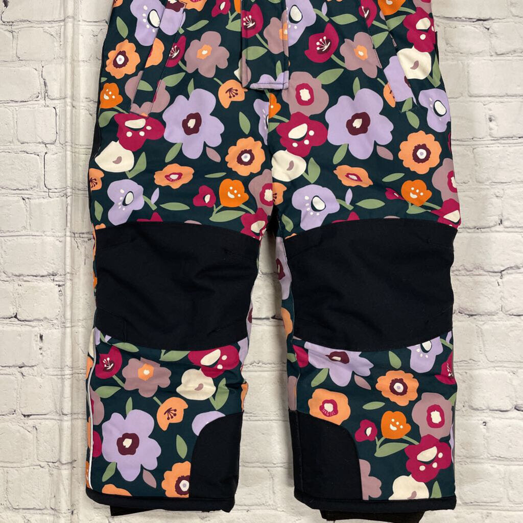 Green Snowsuit with Floral Design