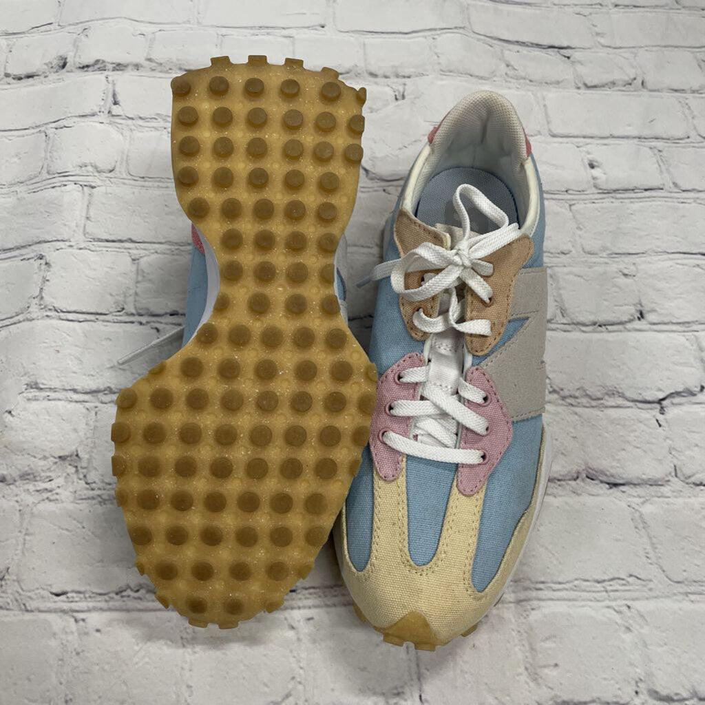 Blue, Pink & Yellow Color Block Sneakers