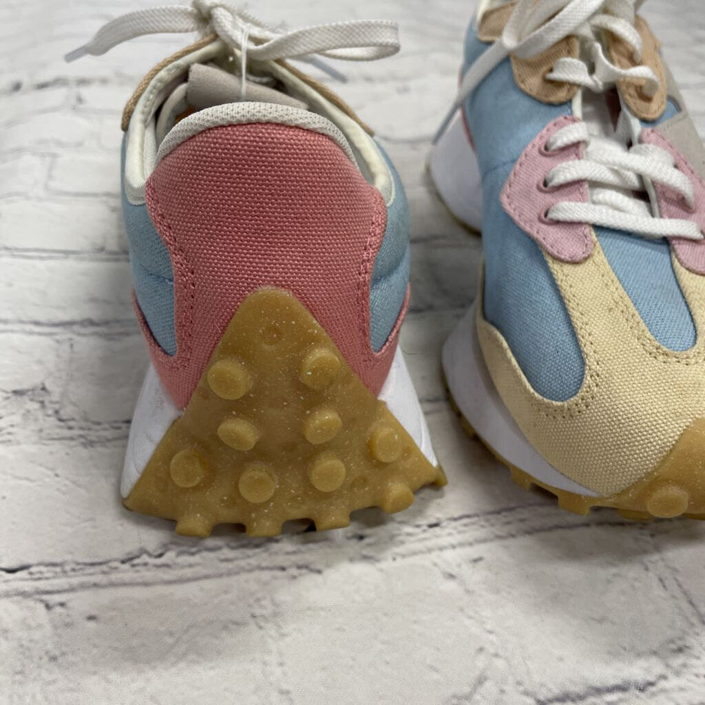 Blue, Pink & Yellow Color Block Sneakers