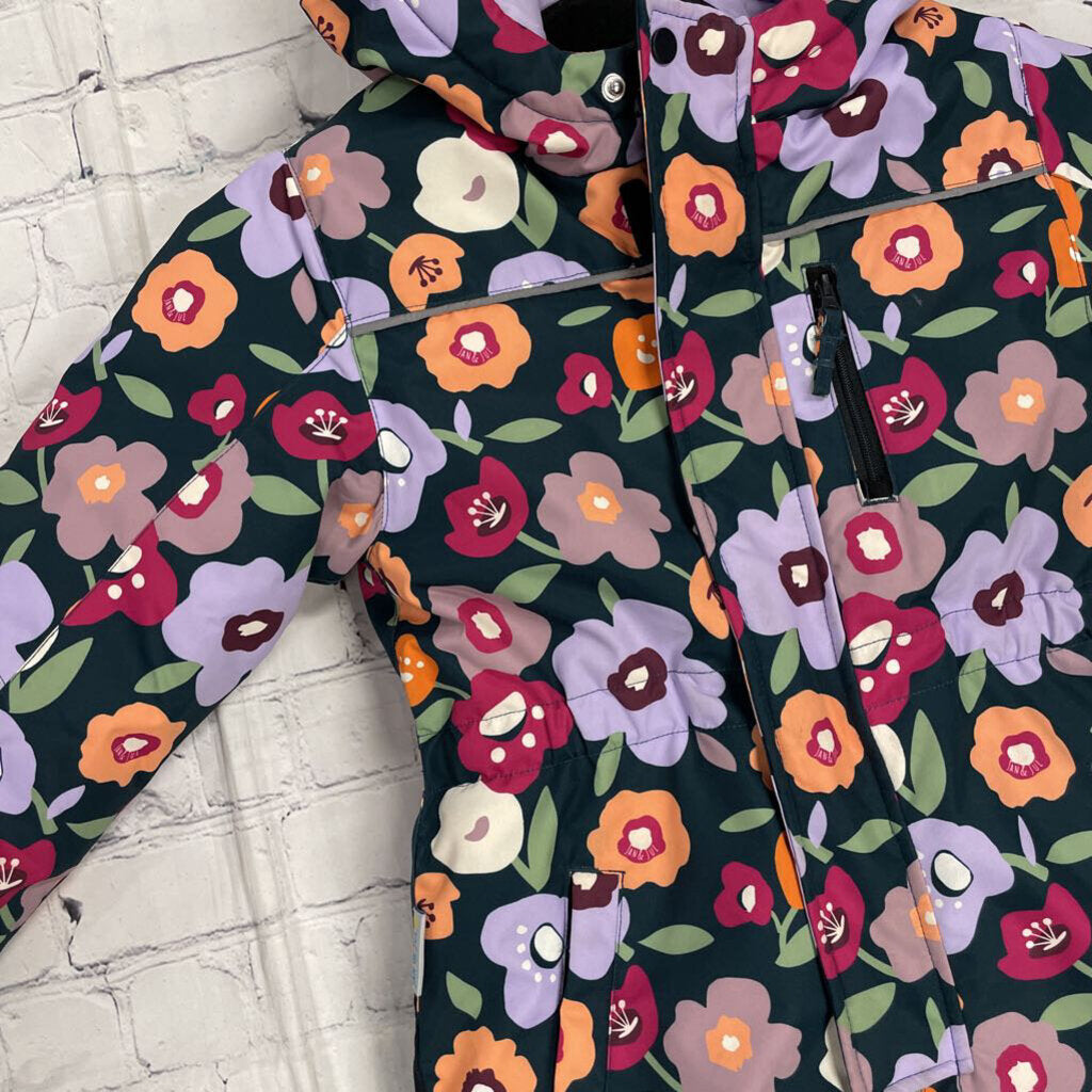 Green Snowsuit with Floral Design